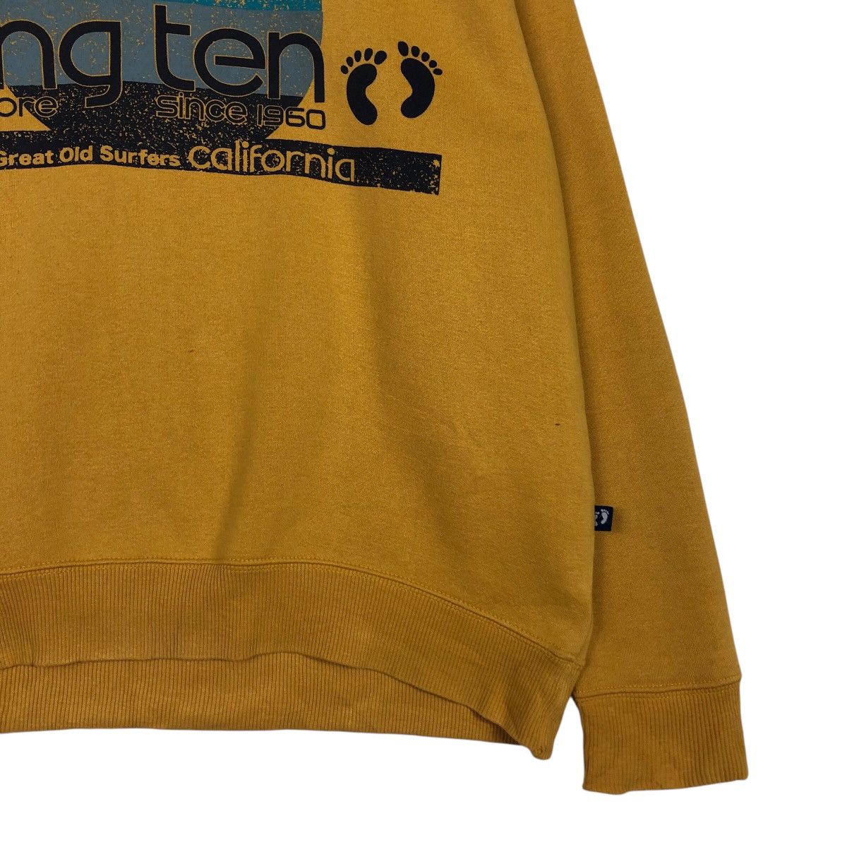 Japanese Brand Vintage Hang Ten Surf Crewneck Sunset Graphic, Mustard Gold Size US M / EU 48-50 / 2 - 5 Thumbnail