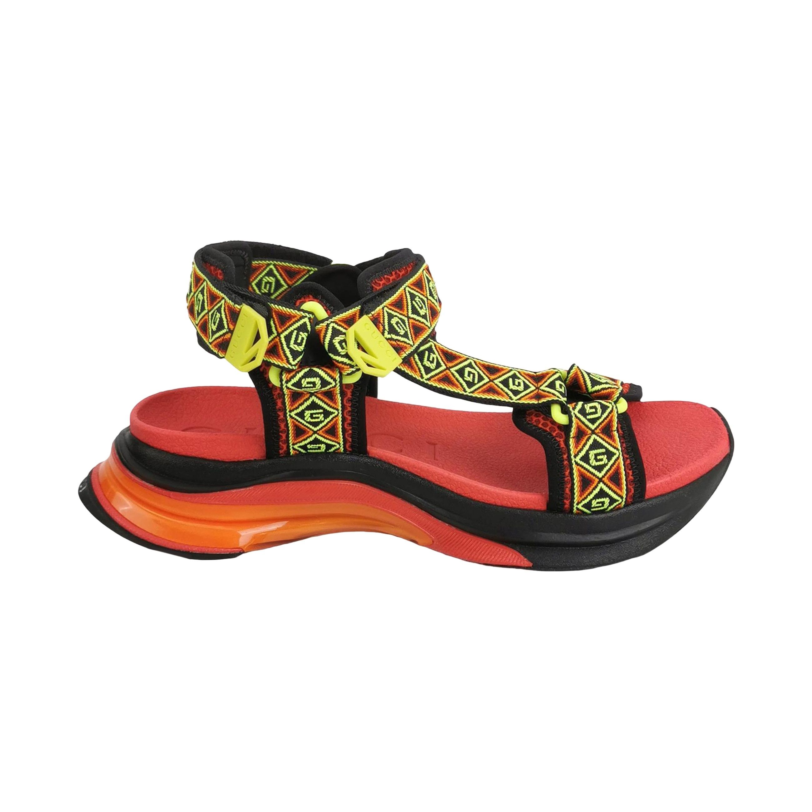 Gucci Gucci Logo Print Velcro Sandals 41 Size US 8 / EU 41 - 1 Thumbnail