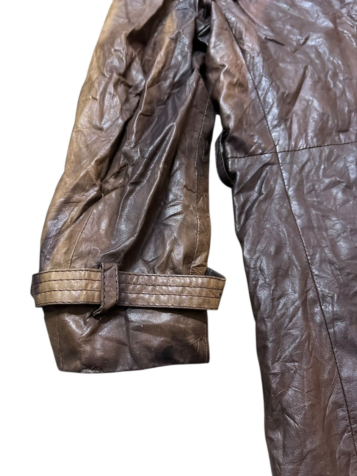 4GSELLER Vintage Japanese Brand Leather German Style trenchcoat Size XL / US 12-14 / IT 48-50 - 11 Thumbnail
