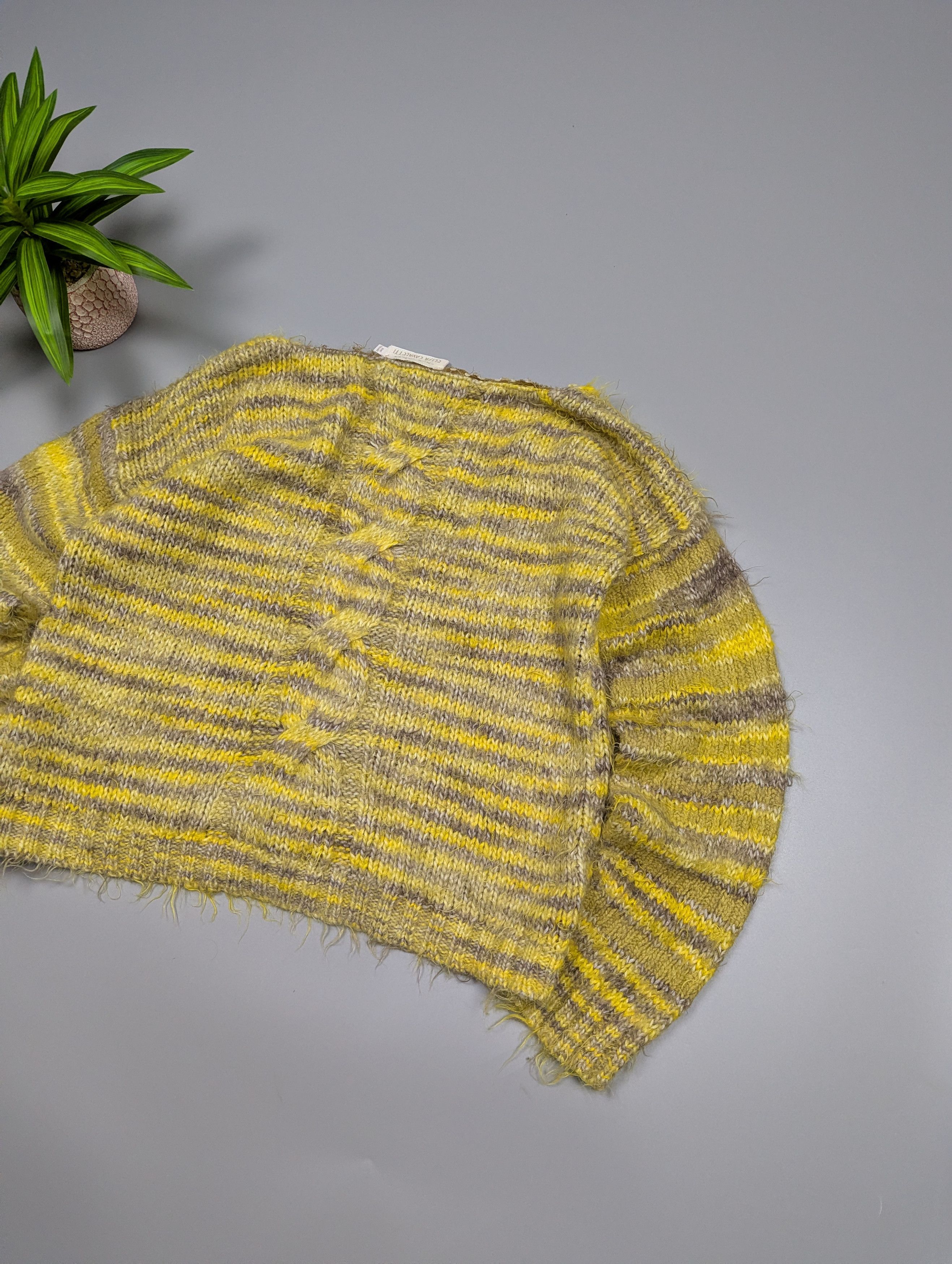 Elisa Cavaletti ELISA CAVALETTI VTG Archive Y2K Cropped Oversize Cardigan Size L / US 10 / IT 46 - 11 Thumbnail