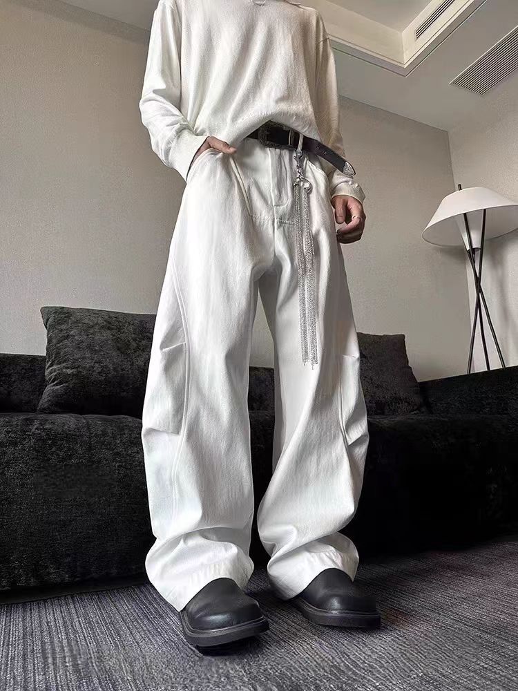 Japanese Brand × Vintage Sickle Pleated Curved Wide Leg Casual Pants Size US 30 / EU 46 - 5 Thumbnail
