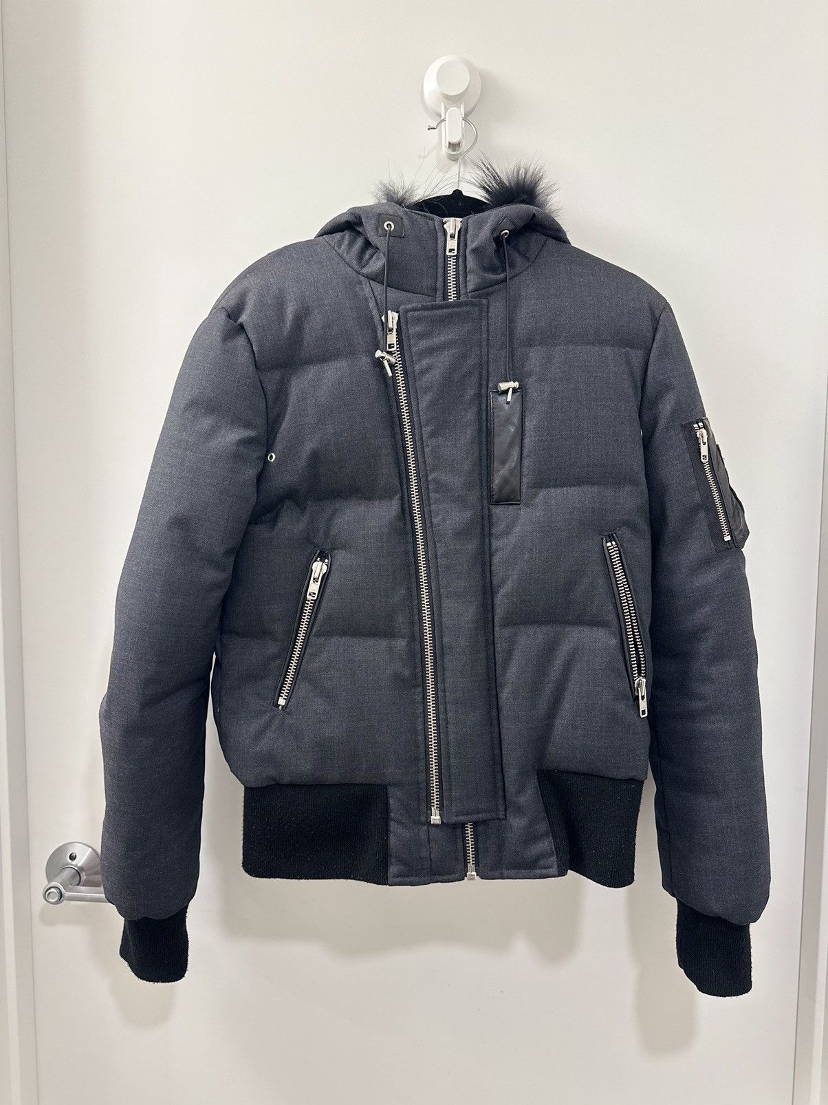 image of The Kooples Super Warm Down Jacket in Grey, Men's (Size Small)