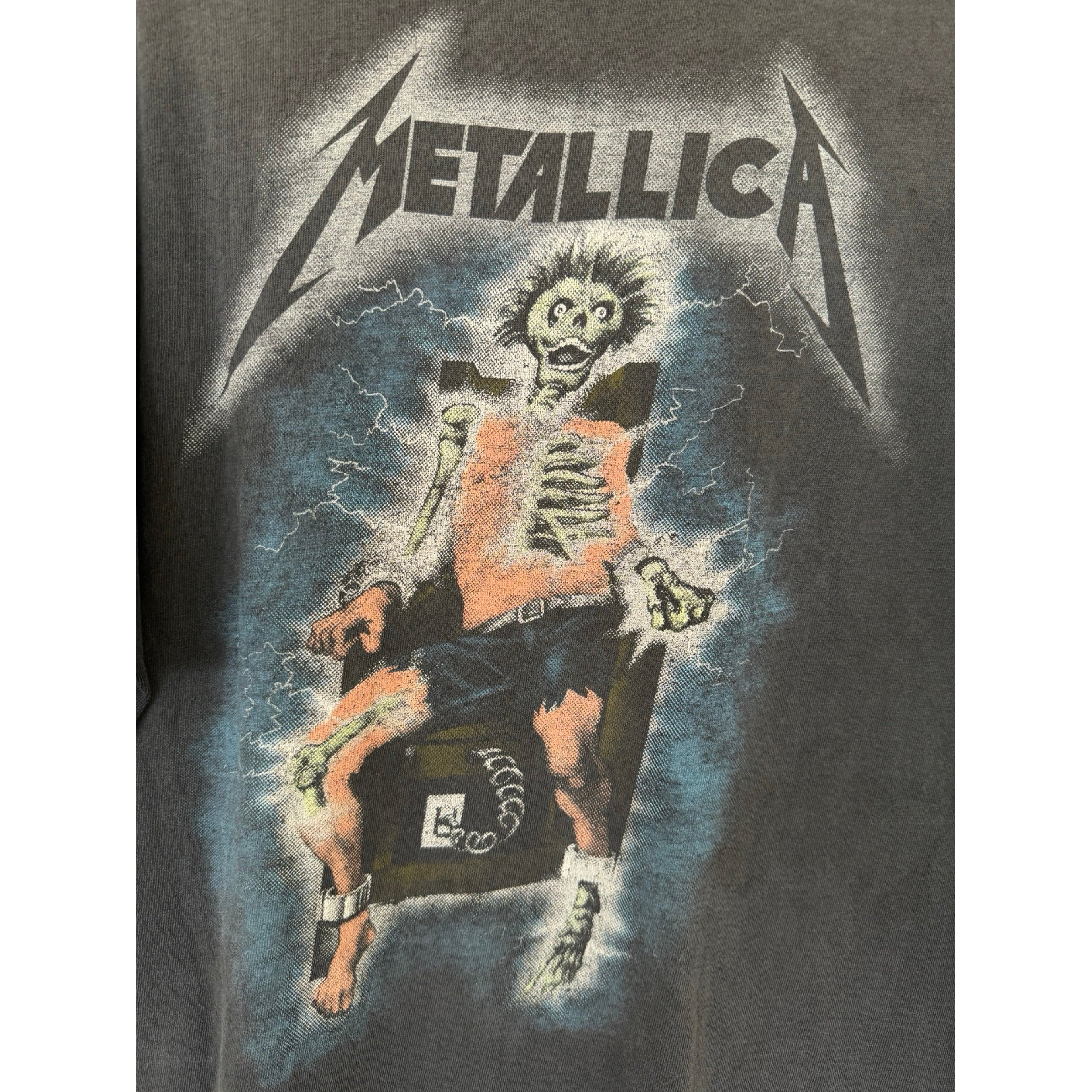 Vintage Metallica "Ride The Lightning" T-Shirt 1989 Size US XL / EU 56 / 4 - 8 Thumbnail