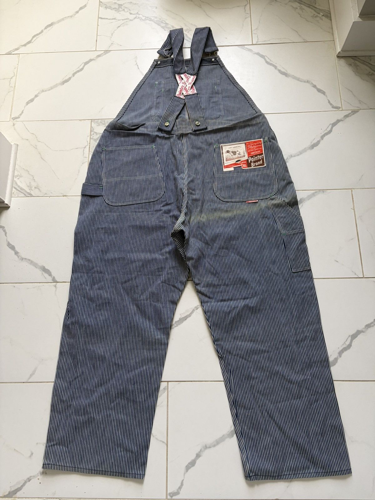 Pointer Vintage 1950s 50s Pointer Brand Hickory Stripes Overalls DS Size US 44 / EU 60 - 1 Thumbnail