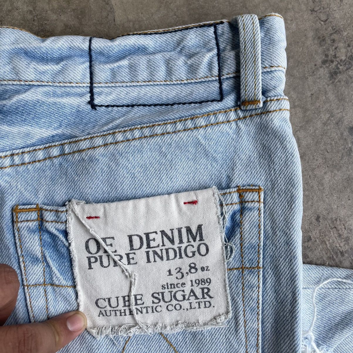 Japanese Brand 🔥🇯🇵Cube Sugar Pure Indigo Ripped Distress Denim Jeans Size US 28 / EU 44 - 9 Thumbnail