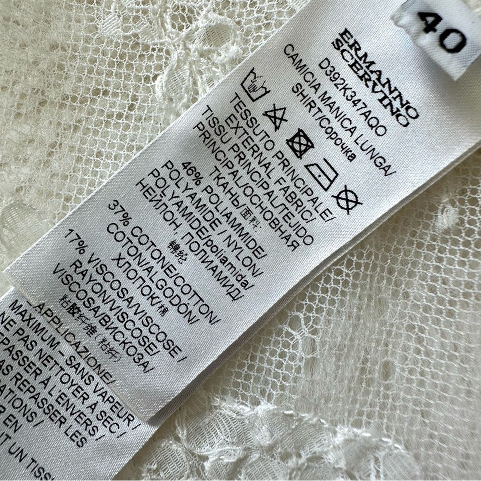 Ermanno Scervino NEW!!! Ermanno Scervino blouse 40IT or 4 US Retail 1650$ Size S / US 4 / IT 40 - 8 Thumbnail
