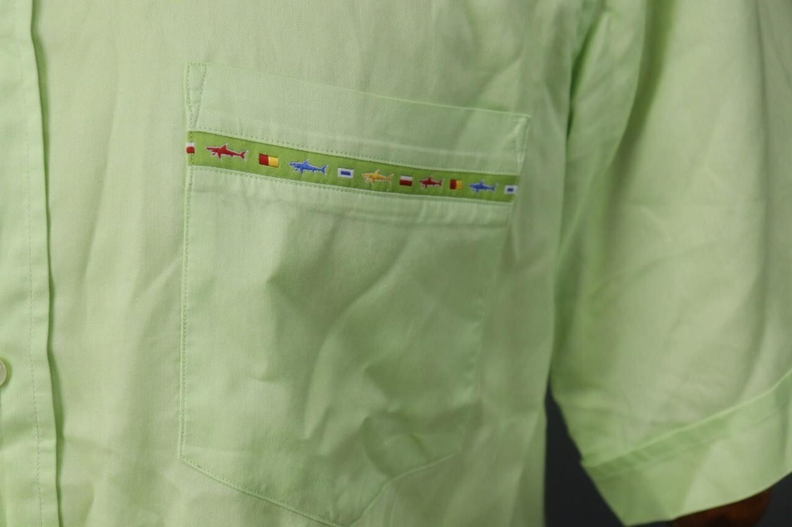 Paul & Shark Paul & Shark Yachting Green Collar Oxford Shirt Size 40 Size US M / EU 48-50 / 2 - 4 Thumbnail