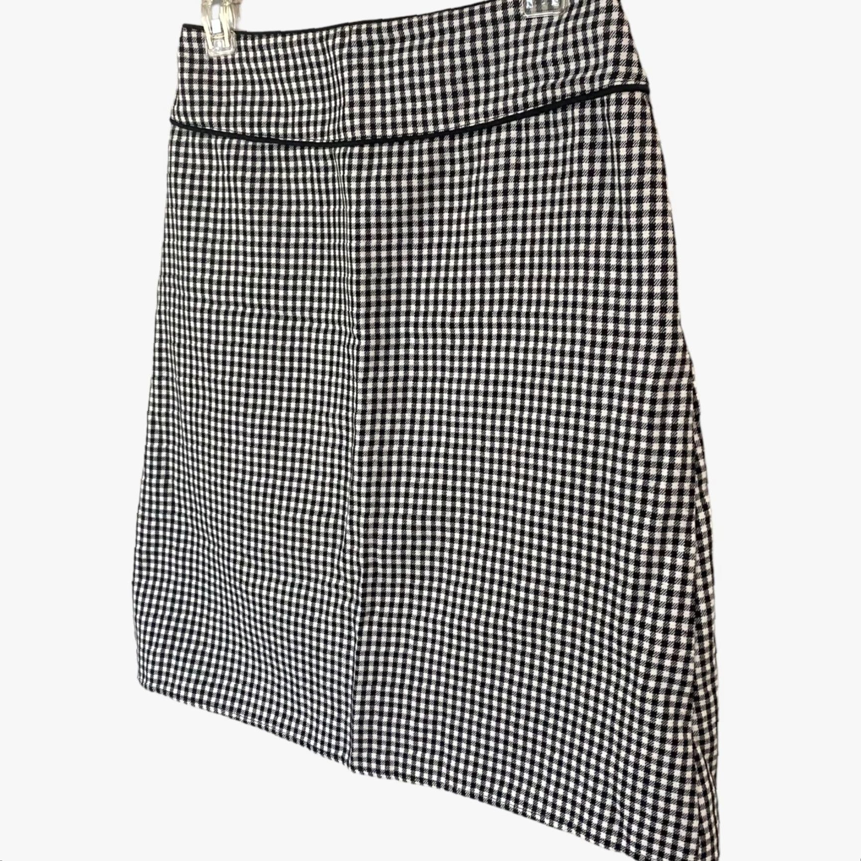 Vintage VINTAGE Gemilli Skirt Women A-Line Mini Size 6 White Black Check Zip Size 28" / US 6 / IT 42 - 2 Thumbnail