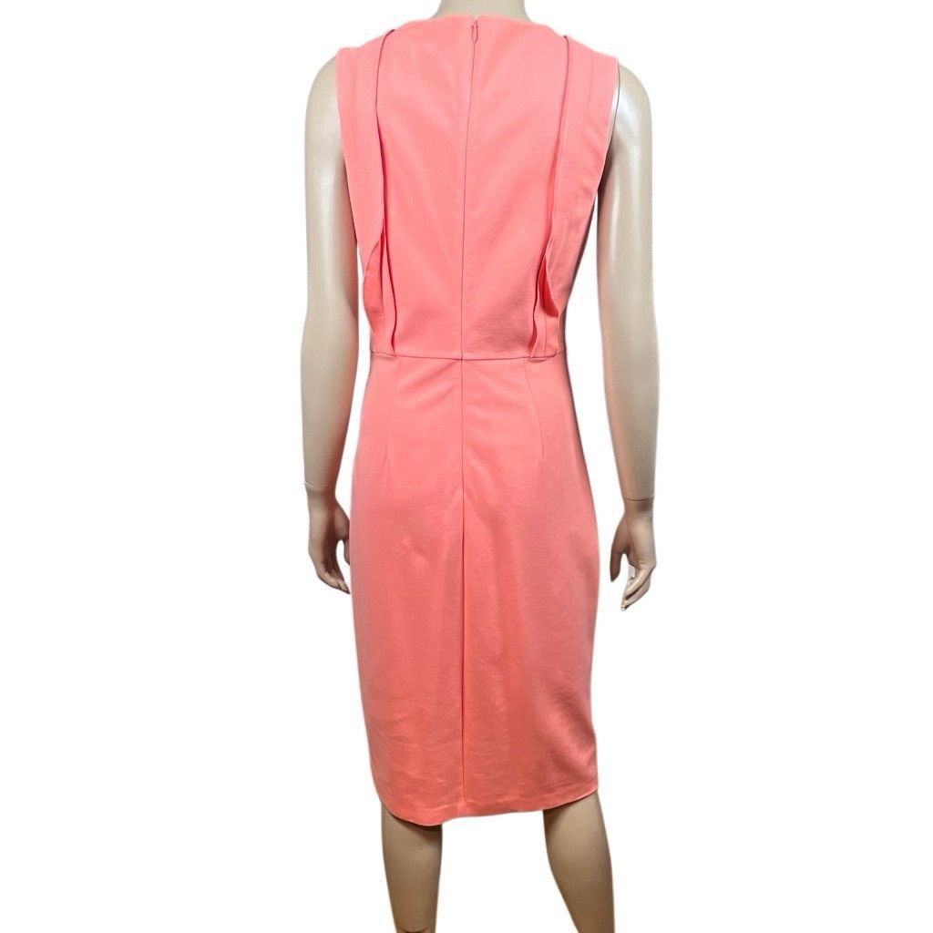 KOBI HALPERIN Kobi Halperin Quinn Dress Coral Rose Pink Sleeveless Draped Size 6 (044) Size M / US 6-8 / IT 42-44 - 7 Thumbnail