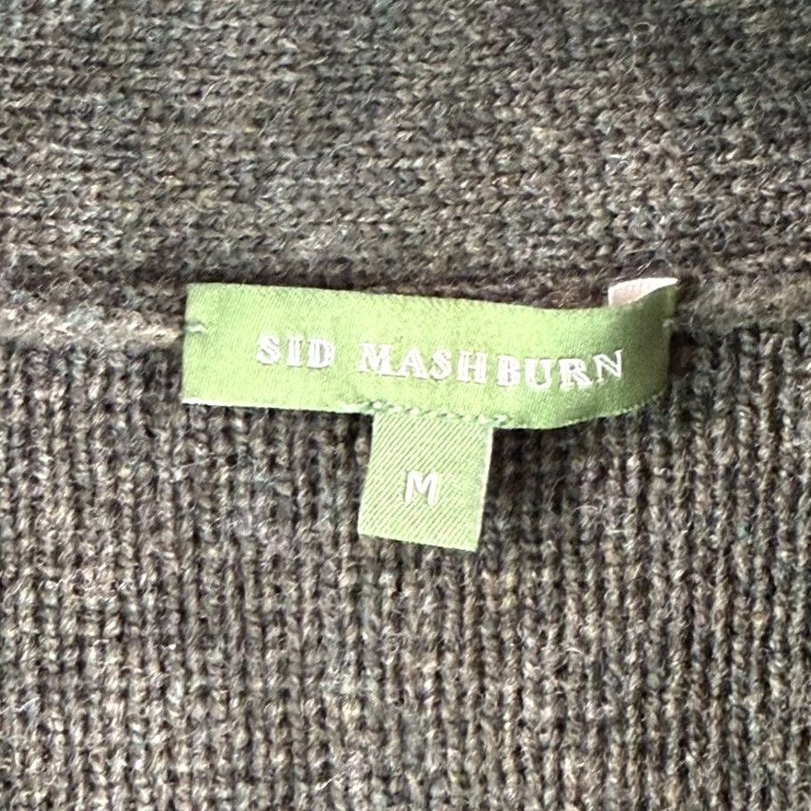 Sid Mashburn Sid Mashburn Cardigan Green Leather Buttons Ribbed Shawl-Collar Sweater M Men Size US M / EU 48-50 / 2 - 2 Thumbnail