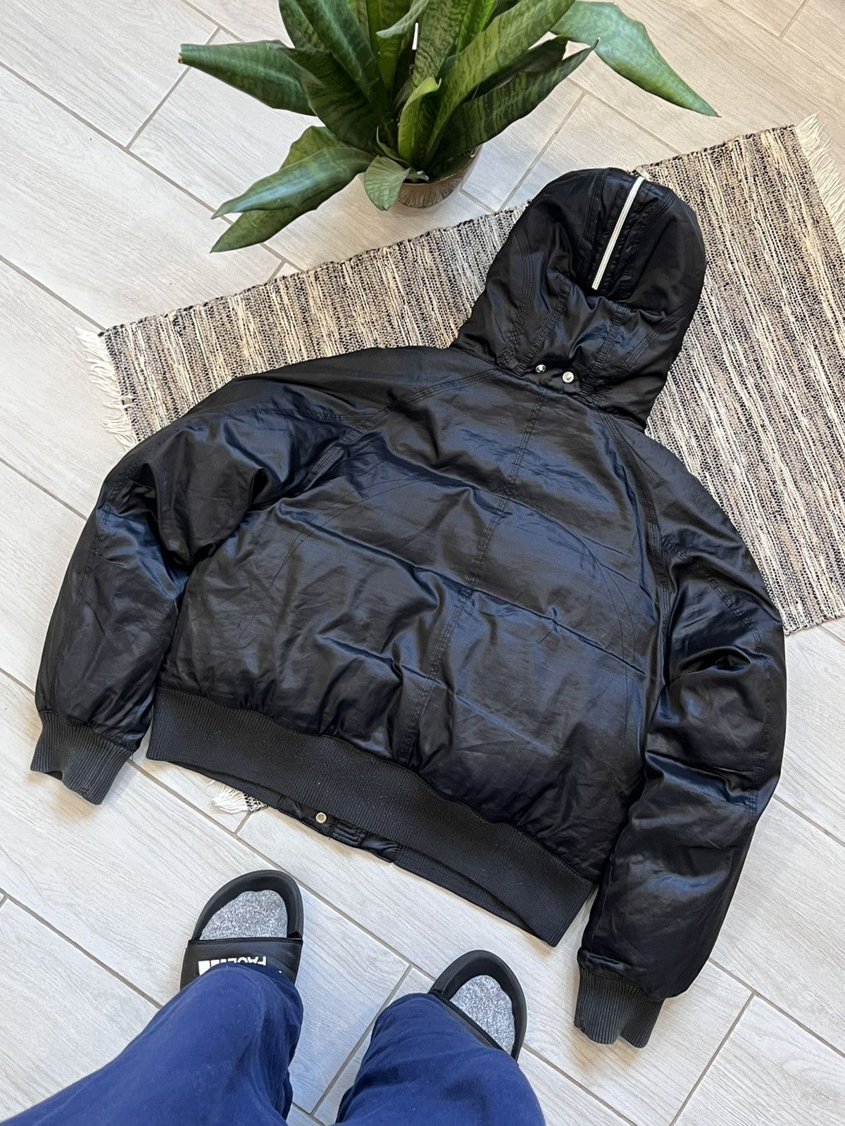 Nike × Vintage Rare Vintage Nike down jacket bomber black opium Alaska Size XL / US 12-14 / IT 48-50 - 2 Thumbnail
