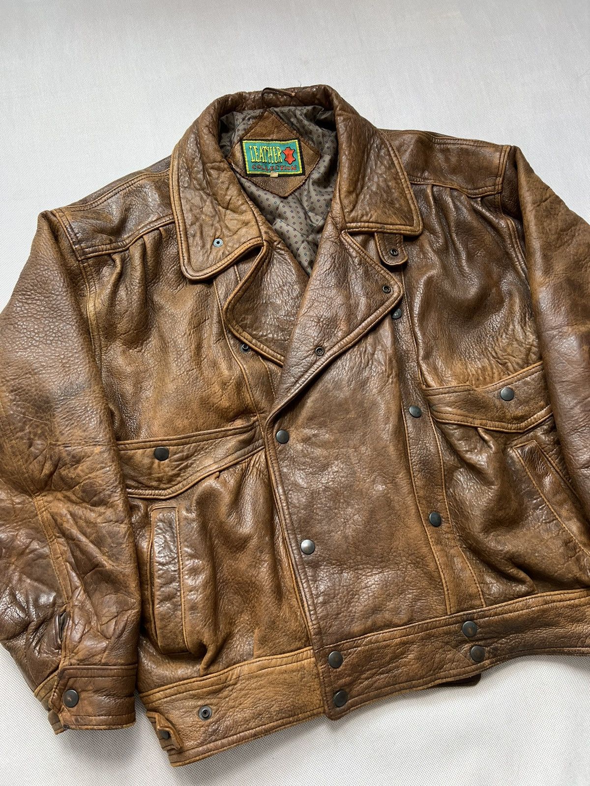 Vintage Heavy Leather Ramones Jacket vintage 80s usa rare motocycle Size US L / EU 52-54 / 3 - 2 Thumbnail