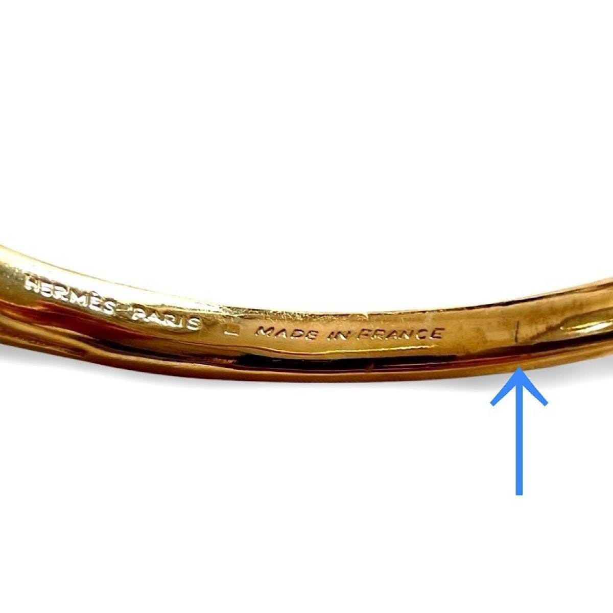 Hermes Vintage Hermes golden horse head design bangle, bracelet. Size ONE SIZE - 5 Thumbnail