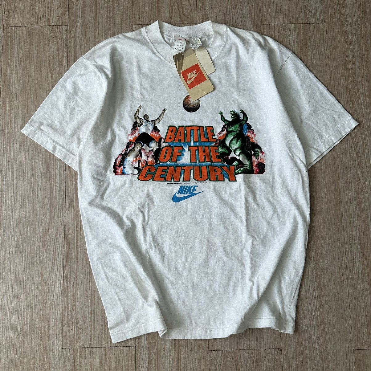 Band Tees × Nike × Vintage Vintage Nike 1992 Godzilla Vs Charles Barkley T Shirt Size US L / EU 52-54 / 3 - 1 Thumbnail