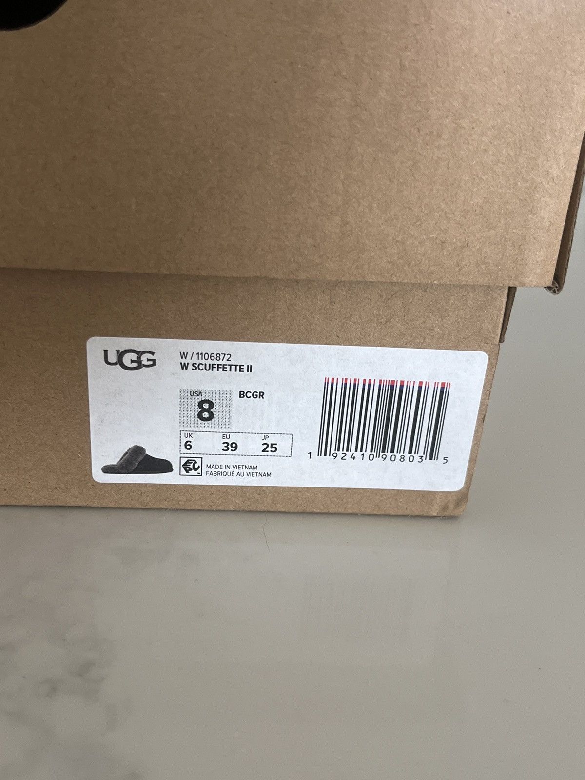 Ugg UGG Scuffette II Slippers Black/ Grey Brand New 8W Size US 8 / IT 38 - 1 Thumbnail