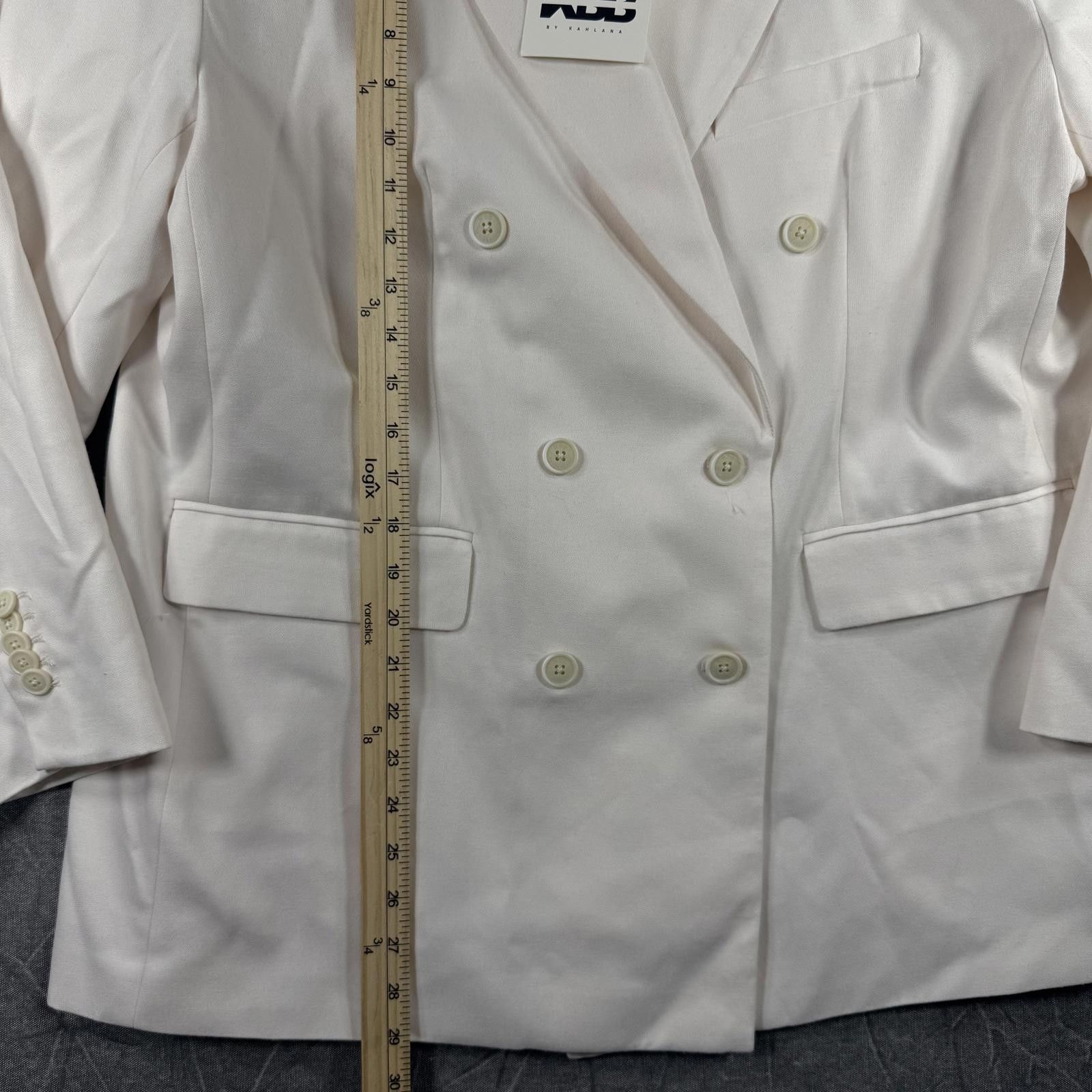 Other KBB by Kahlana Blazer Women's XL Cream Double breasted NWT Size XL / US 12-14 / IT 48-50 - 3 Thumbnail