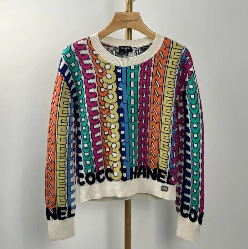 Chanel Chanel Colorful Cotton Blend Pullover Sweater 0089 Size XS / US 0-2 / IT 36-38 - 1 Thumbnail
