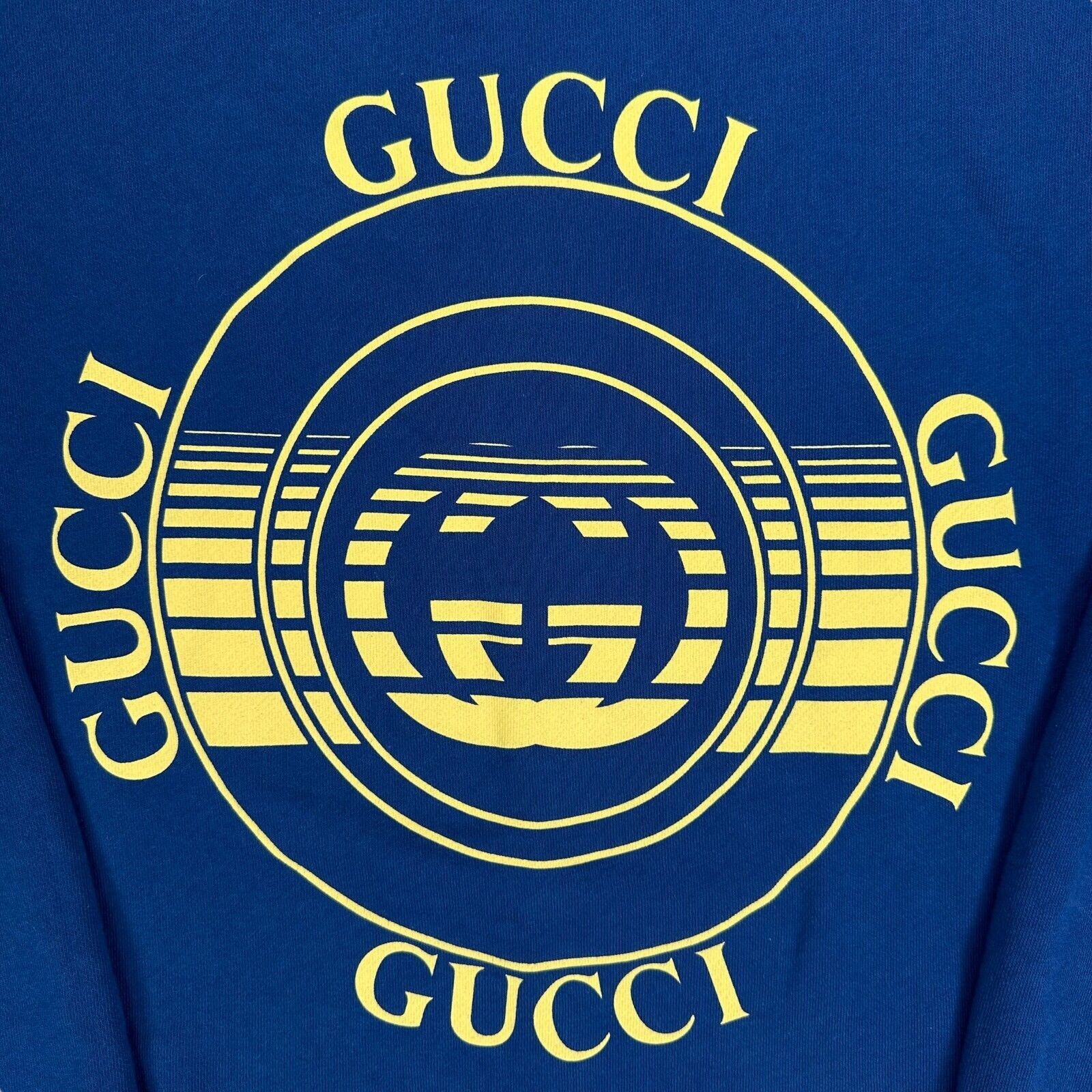 Gucci Gucci Size M Sweatshirt Deep Blue Record Disk Logo GG Size US M / EU 48-50 / 2 - 6 Thumbnail