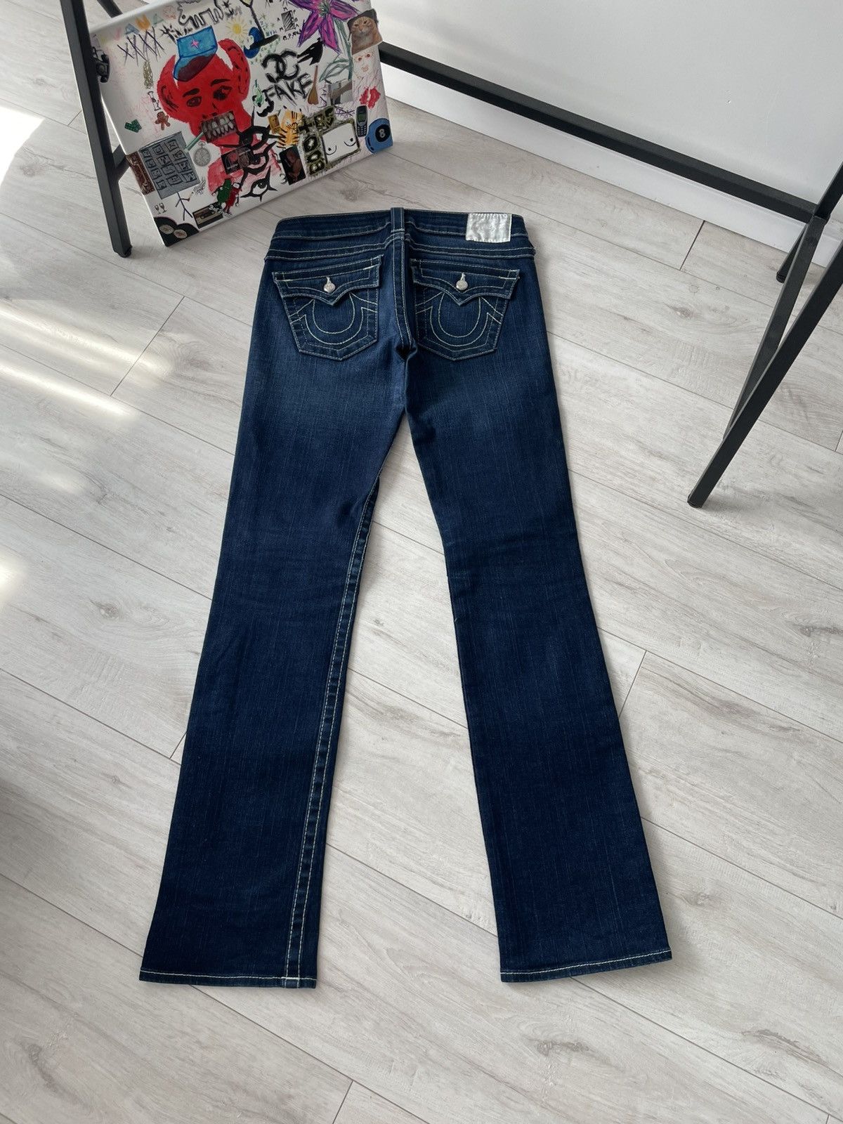 True Religion × Vintage True Religion Jeans White Stitch Denim Y2K