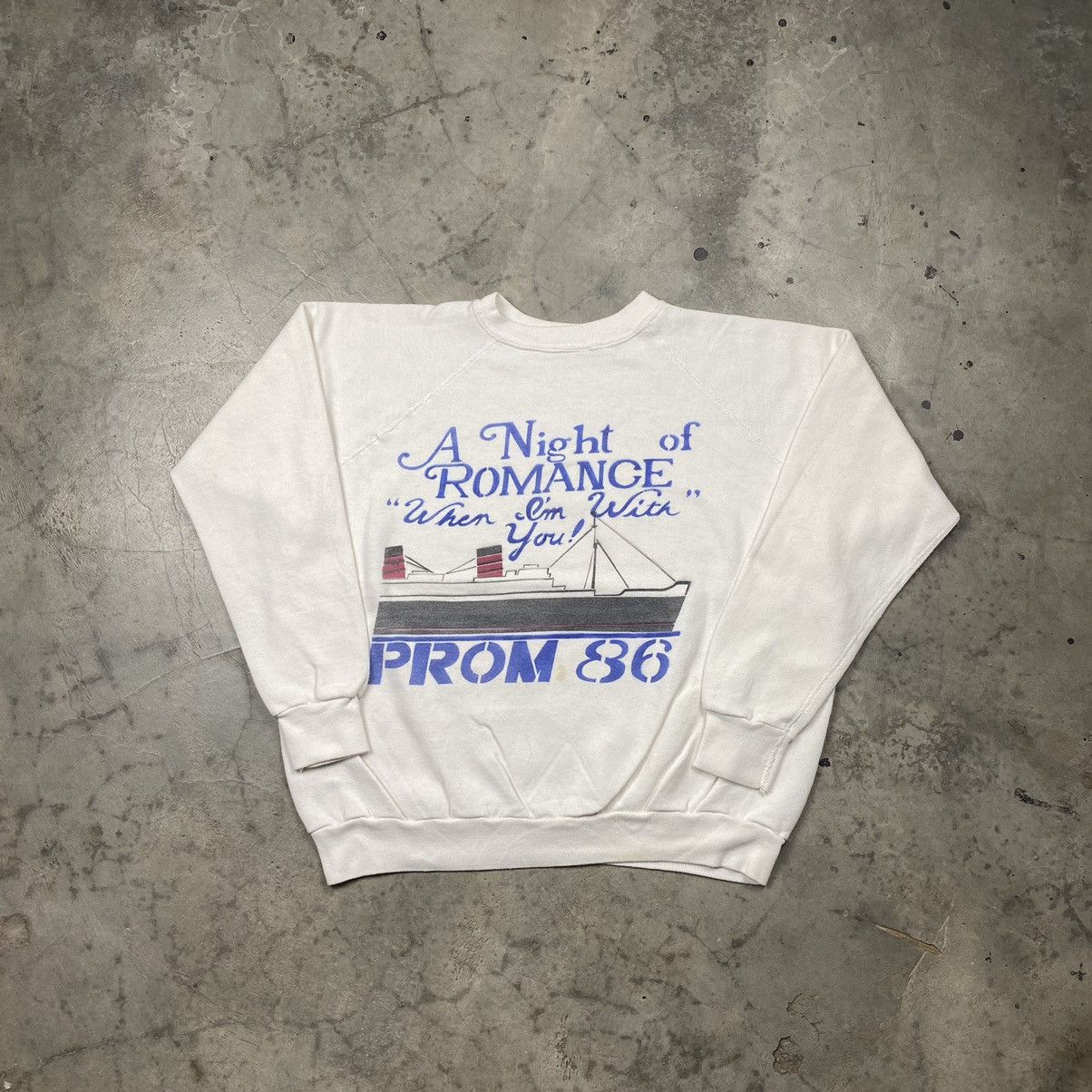Vintage 80s 1986 A Night Of Romance Prom Boxy Crewneck Size US S / EU 44-46 / 1 - 1 Thumbnail