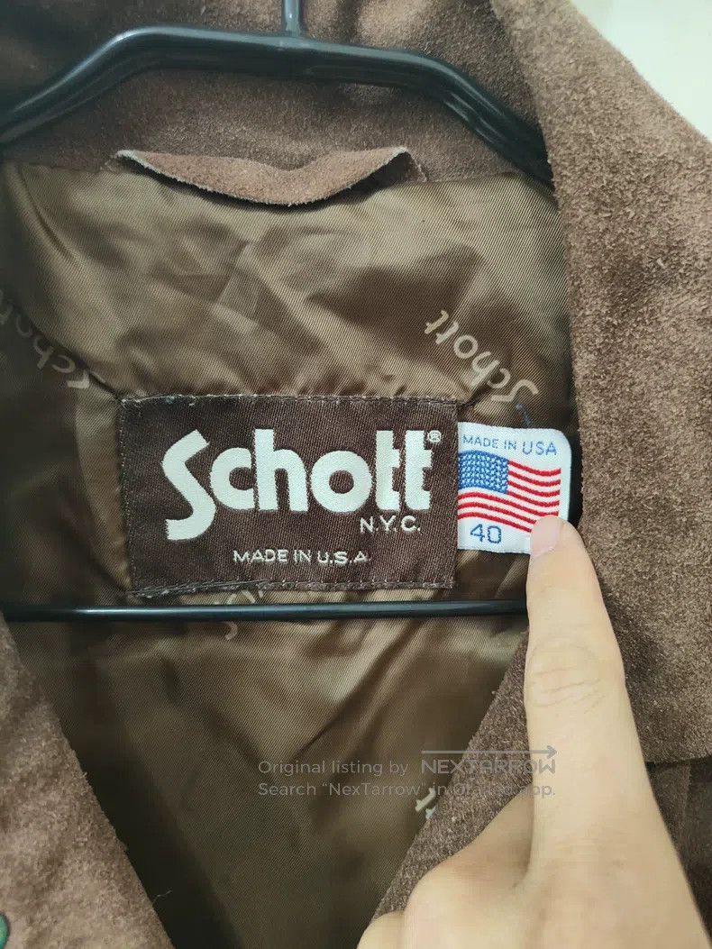 Schott Schott Suede 3rd denim leather jacket Size US L / EU 52-54 / 3 - 6 Thumbnail