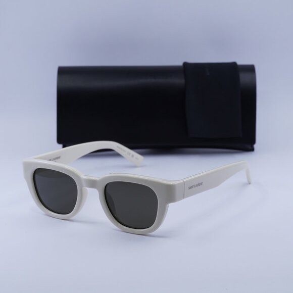 Saint Laurent Paris 🕶️ New Saint Laurent SL675 005 Sunglasses - Ivory Frame Size ONE SIZE - 11 Thumbnail