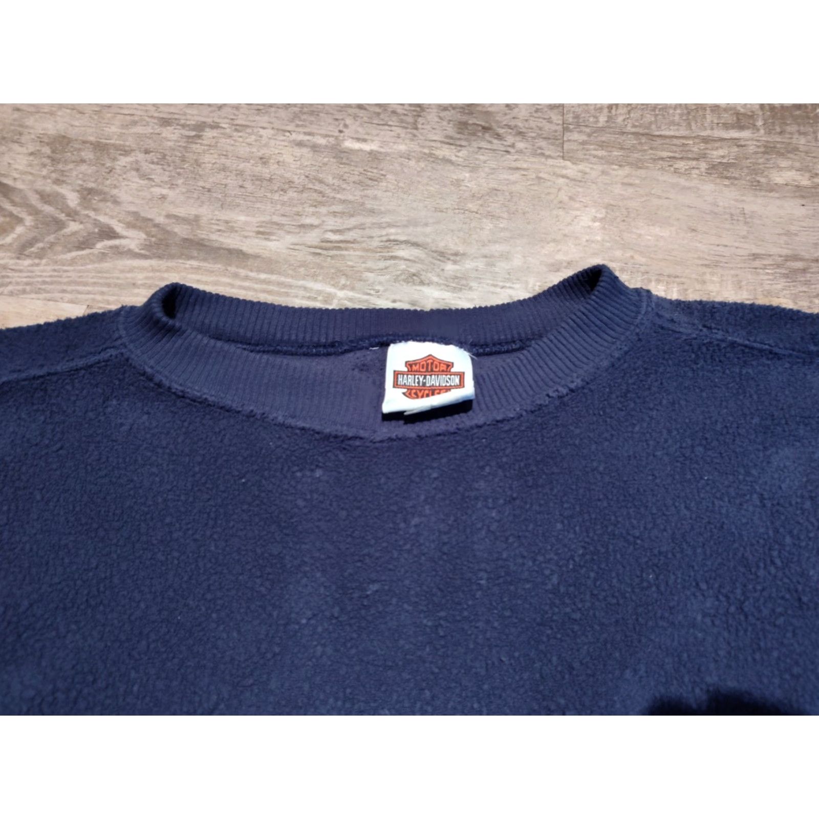 Harley Davidson VINTAGE Harley-Davidson Sweatshirt Blue XL Embroidered Terry Cloth Size US XL / EU 56 / 4 - 6 Thumbnail