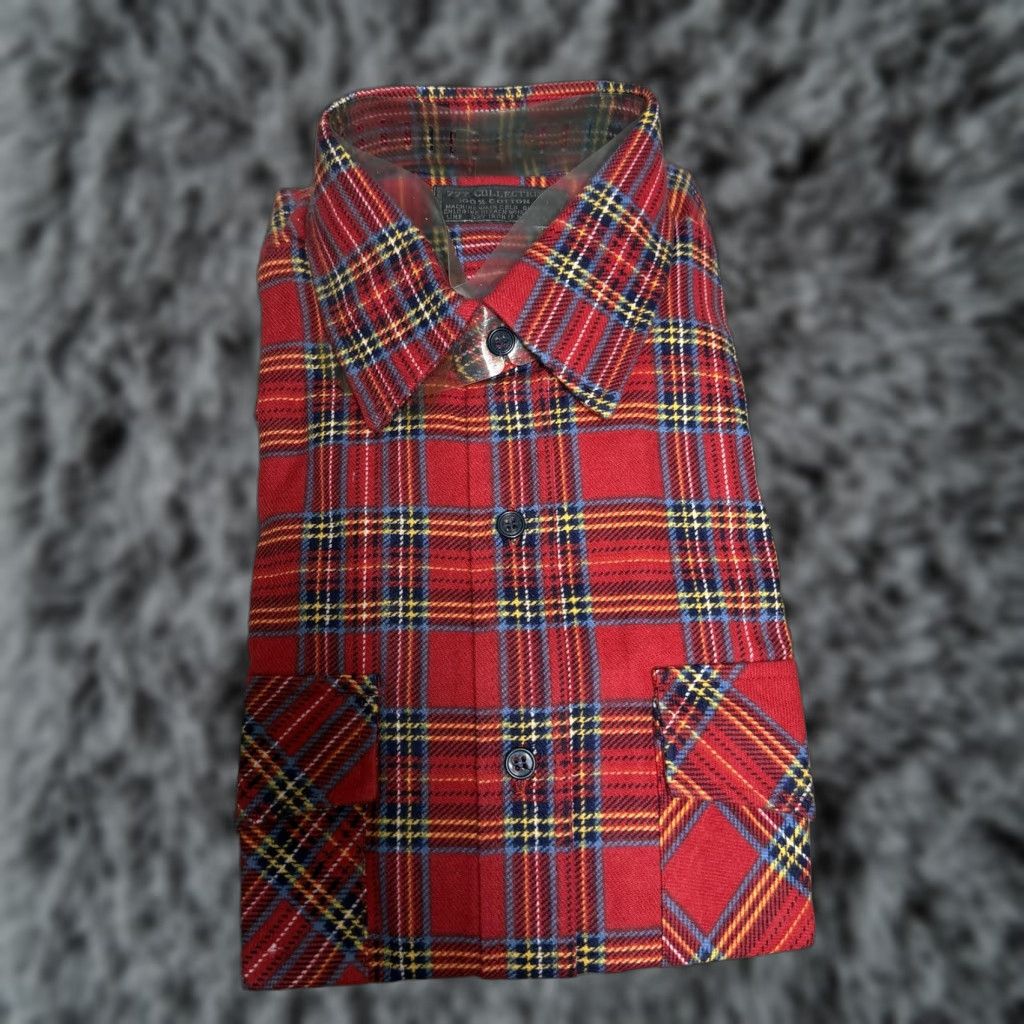 Vintage VINTAGE 777 COLLECTION Flannel Shirt Men M Red Plaid Button-Up Long Sleeve Cotton Size US M / EU 48-50 / 2 - 1 Thumbnail