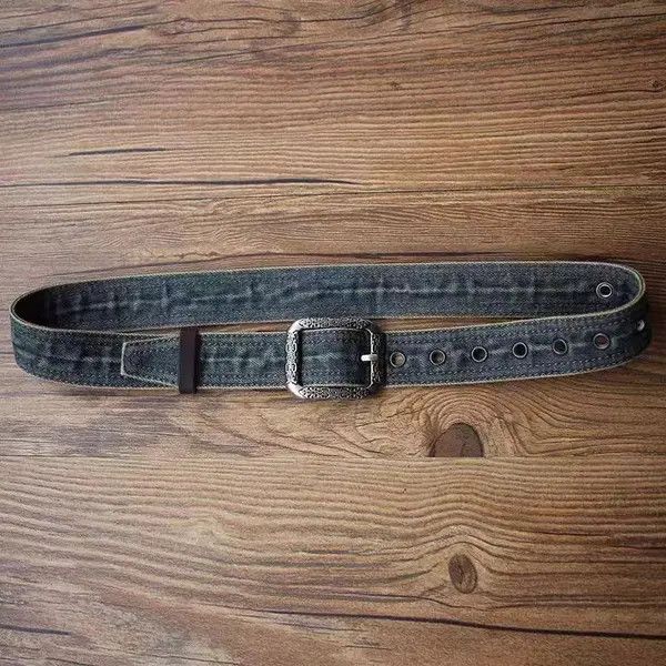 Japanese Brand Koizumi x Aoba Vintage Casual 47 Inch Wide Denim Belt Size ONE SIZE - 2 Thumbnail