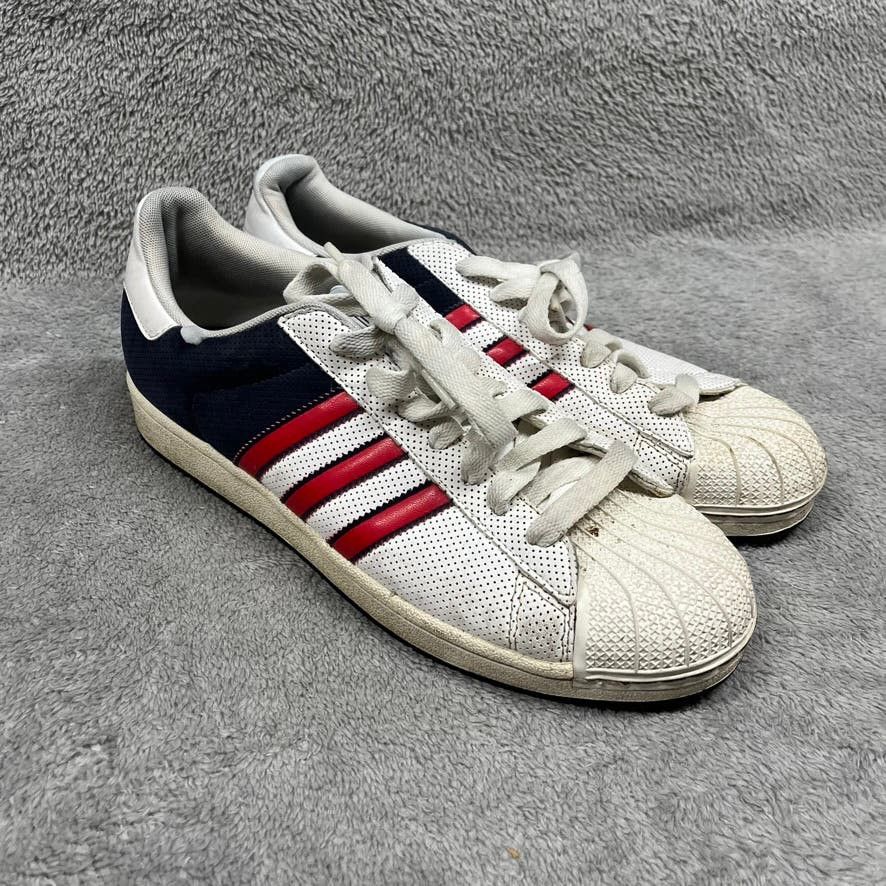 Adidas Superstar The American Flag Color Red White Blue G56825 Leather Mens 10.5 s-l400.jpg main image 4