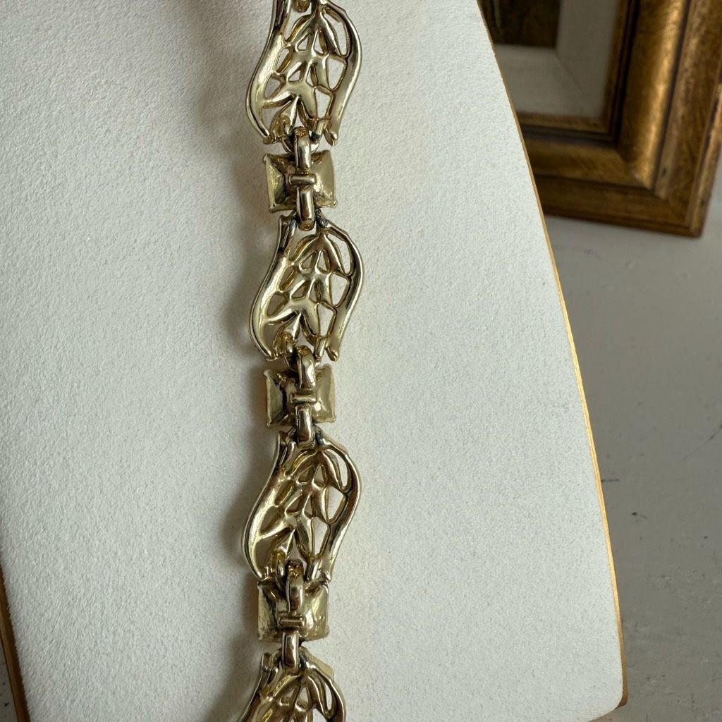 Vintage Vintage 50s Coro Gold Tone Amber Rhinestone Necklace 17.5” Size ONE SIZE - 3 Thumbnail