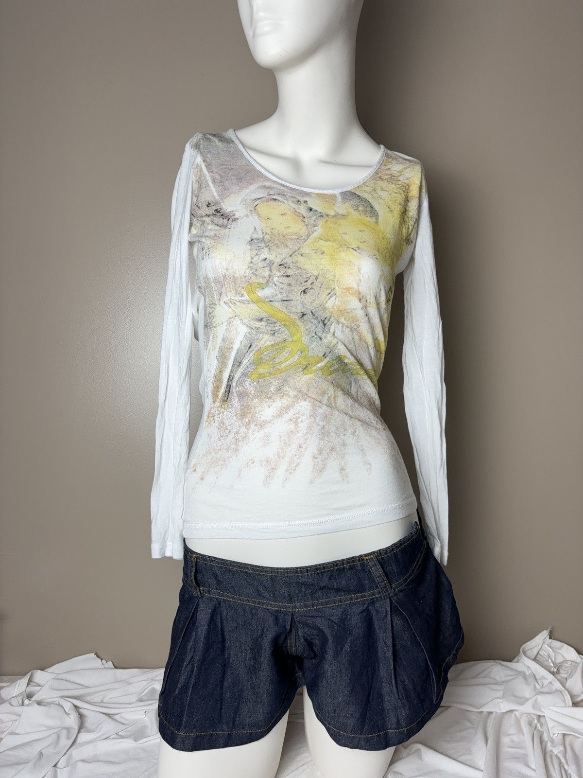 Printed archive vintage long sleeve top