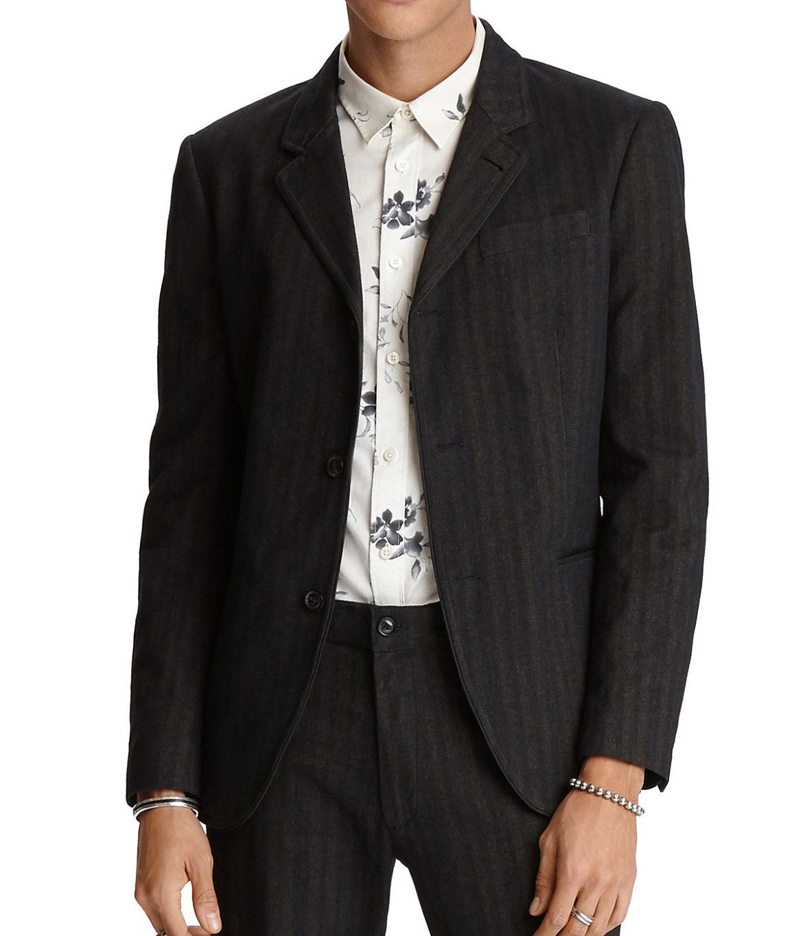 Stripe And Piping Jacket. 36