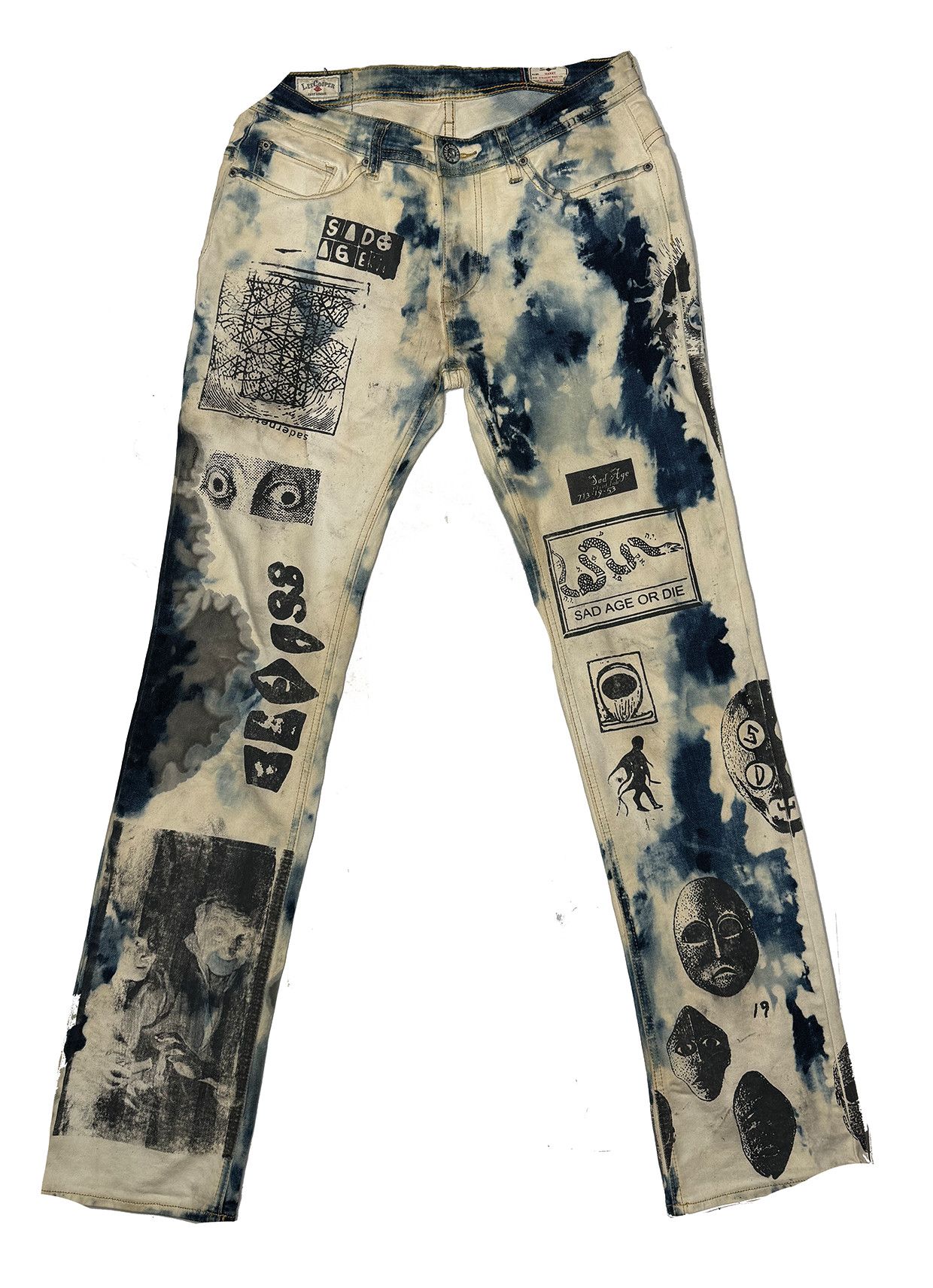 Lee Lee Cooper Reworked Bleached Jeans Size 29" - 1 Thumbnail