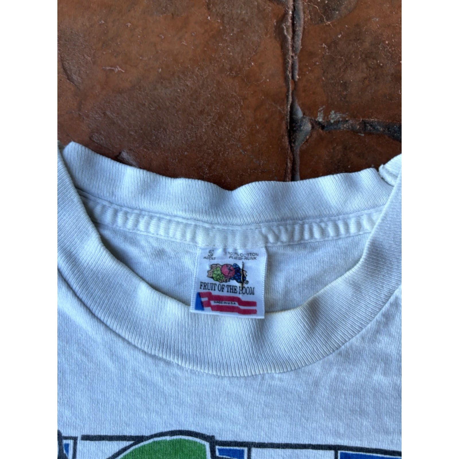 Fruit Of The Loom VINTAGE 90s Watermelon Floral Bird Art T-Shirt Small USA Men's/Unisex Shirts Size US S / EU 44-46 / 1 - 2 Thumbnail