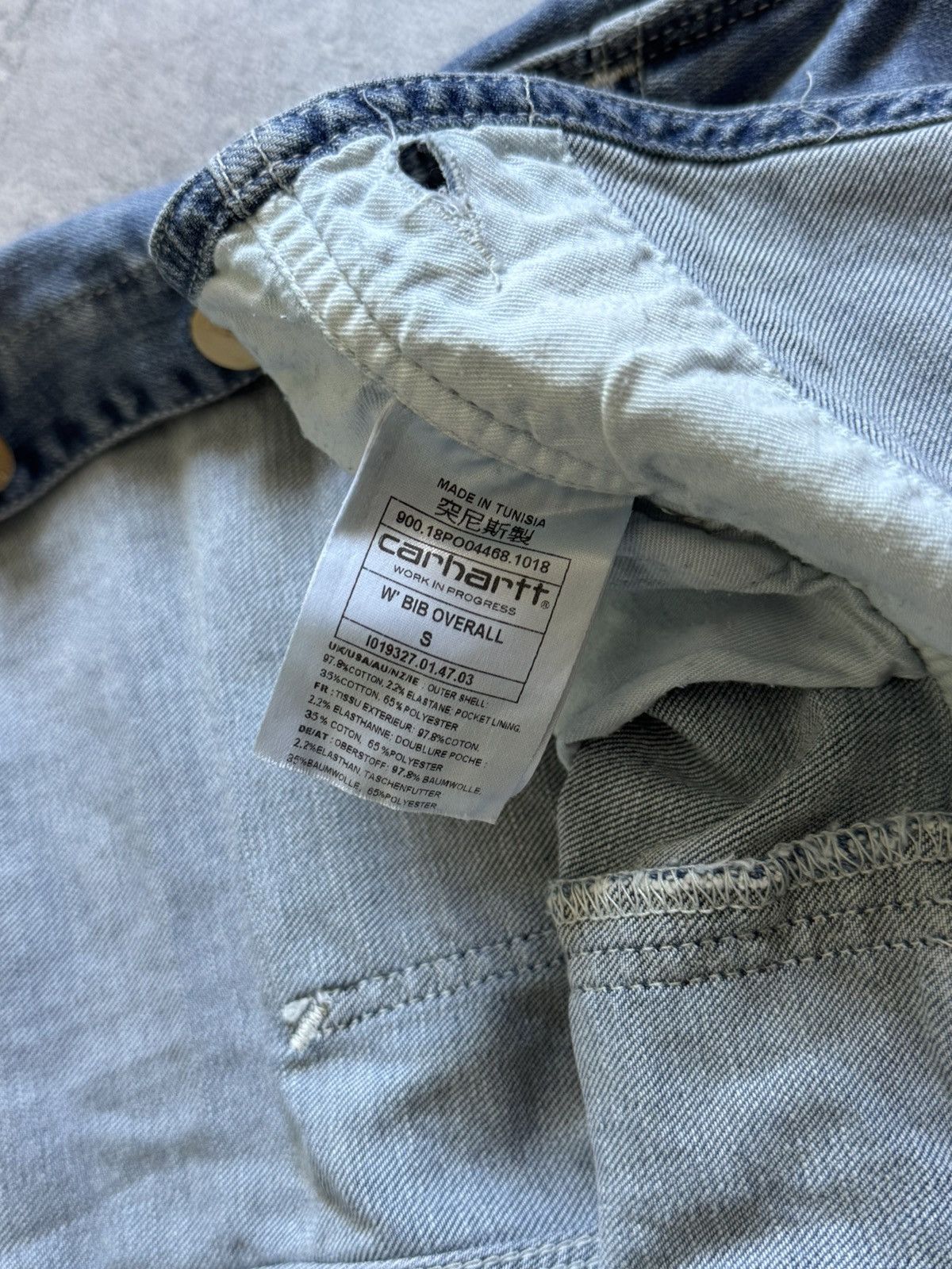 Carhartt Carhartt WIP Womens Denim Bib Overall Blue Size S Tapered Size 26" / US 2 / IT 38 - 8 Thumbnail