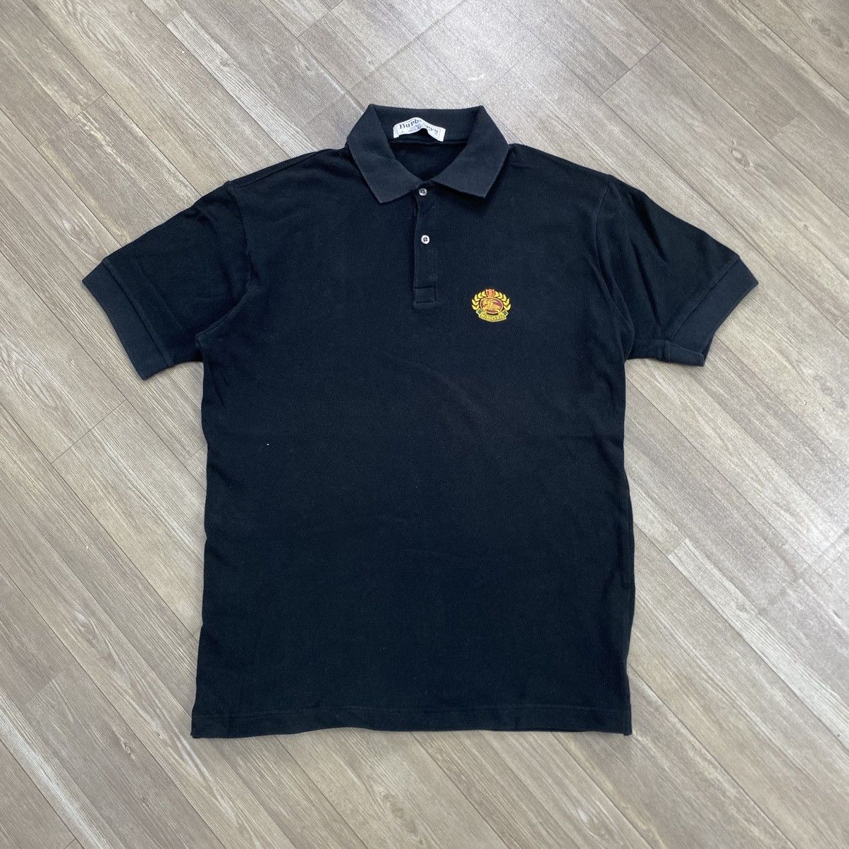 Burberry 🏴󠁧󠁢󠁥󠁮󠁧󠁿1990s Vintage Burberrys Embroidery Iconic Logo Polo Shirt Size US L / EU 52-54 / 3 - 1 Thumbnail