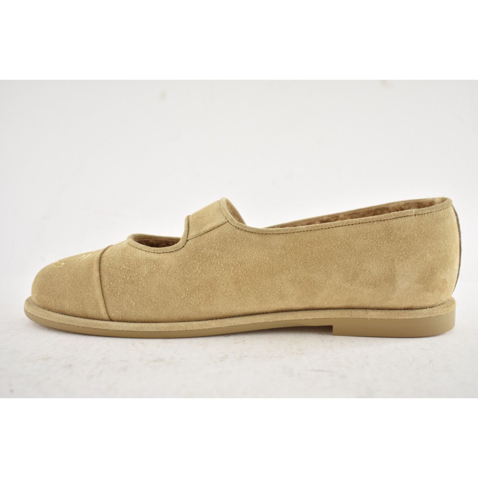 Chanel Shearling Fur Mary Jane Moccasin Ballet Loafer Flat 40.5 Size US 10.5 / IT 40.5 - 14 Thumbnail