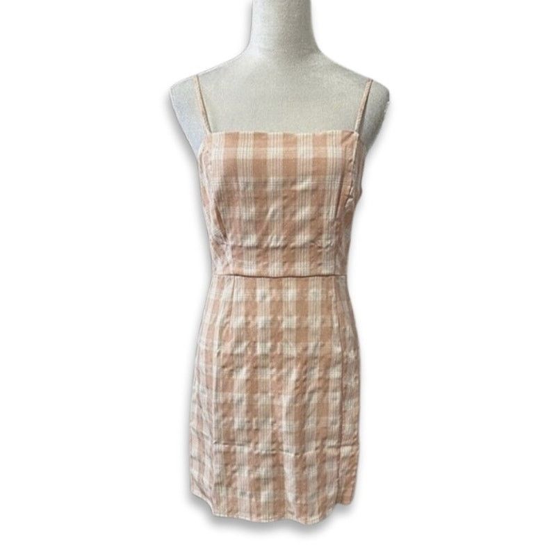 Other BP. Sundress Square Neckline Mini Plaid Pink W M NWOT Size M / US 6-8 / IT 42-44 - 1 Thumbnail