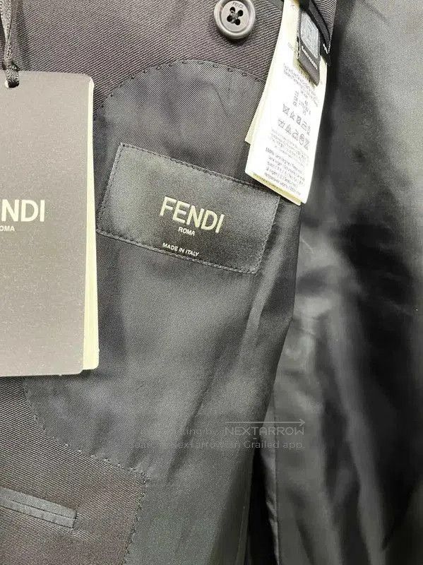 Fendi Fendi Black Wool Men's Jacket . Size US M / EU 48-50 / 2 - 4 Thumbnail