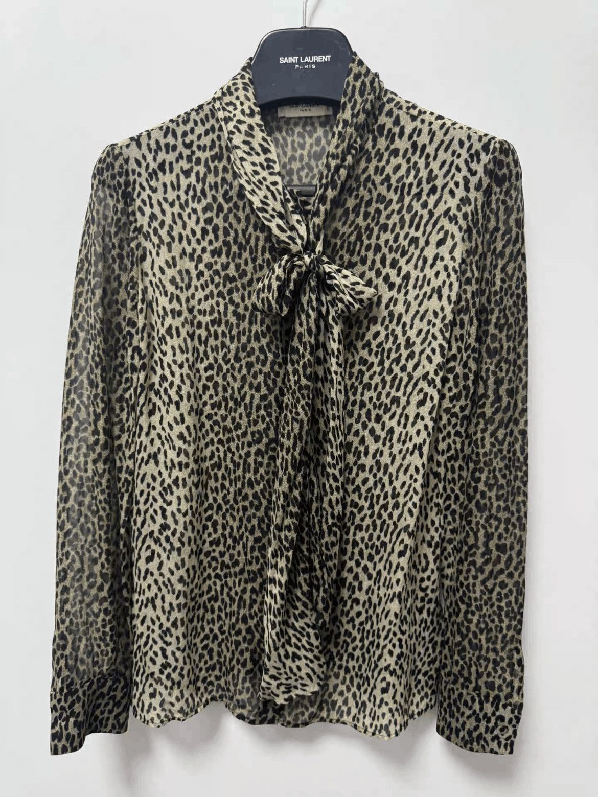 Saint Laurent Paris F36 Saint Laurent Paris by Hedi 14SS Leopard Shirt-2508 Size XS / US 0-2 / IT 36-38 - 1 Thumbnail