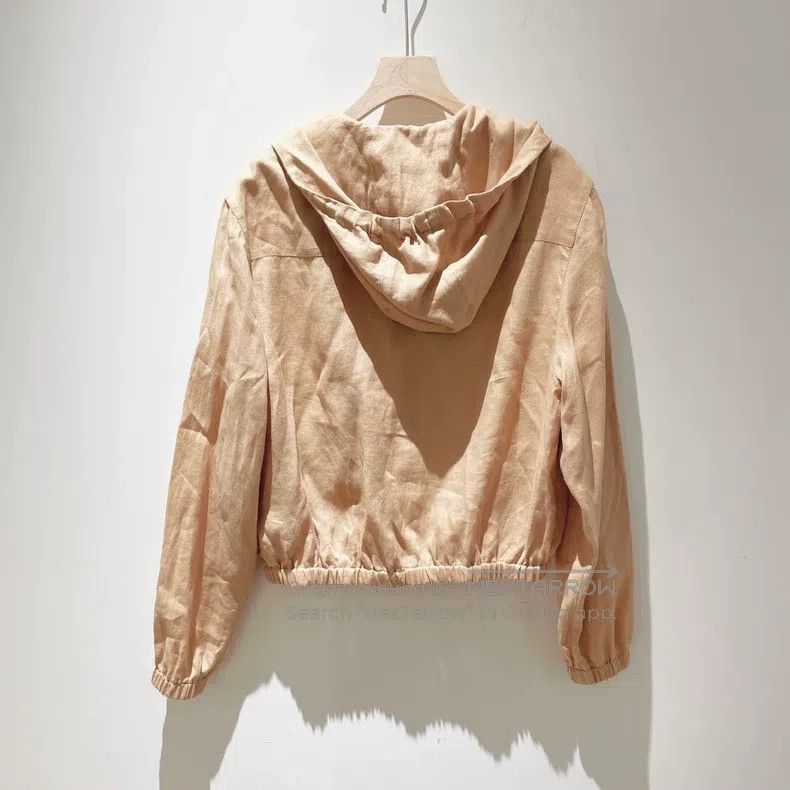 Loro Piana Loro Piana Women's Sand Lightweight Hooded Jacket Size XS / US 0-2 / IT 36-38 - 2 Thumbnail