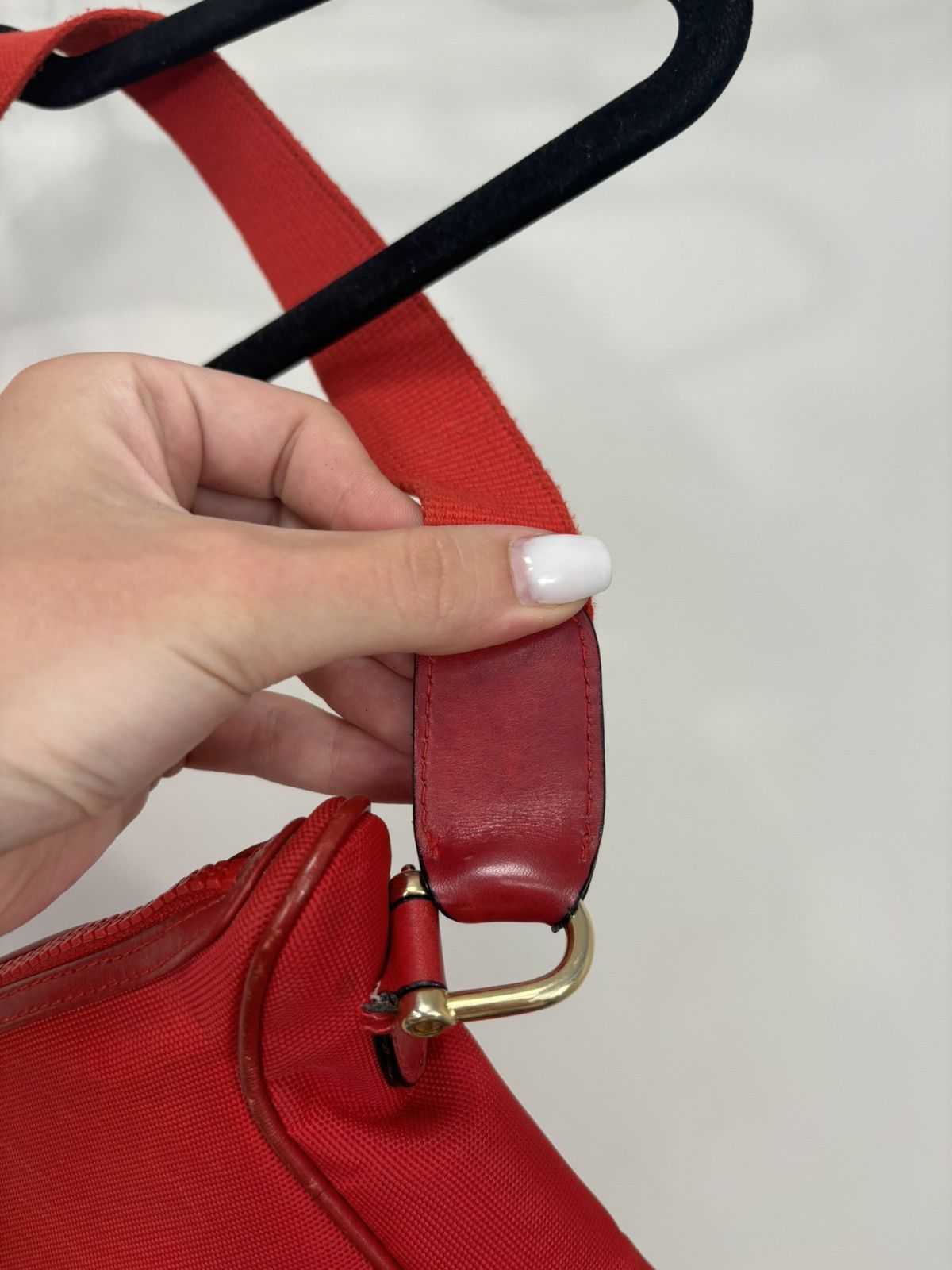 Celine Vintage Celine MO4 Red Fabric Minimalist Rare Shoulder Bag Size ONE SIZE - 20 Thumbnail