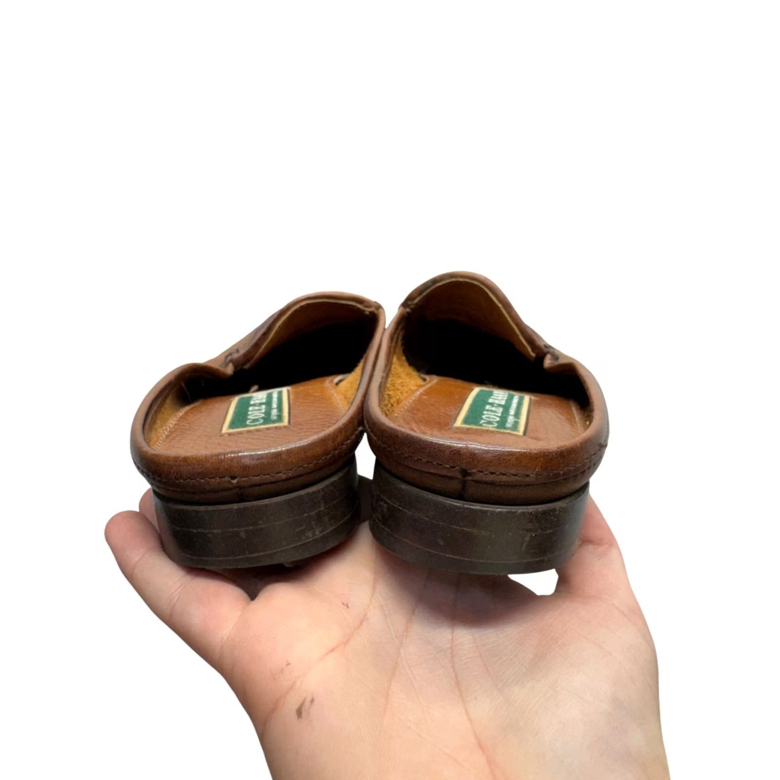Cole Haan Cole Haan Brown Leather Woven Slip-On Loafers With Rubber Sole Mens 10.5 Casual Shoes Leather Upper Rubber Outsole Loafer Vintage No Size US 11 / EU 44 - 2 Thumbnail
