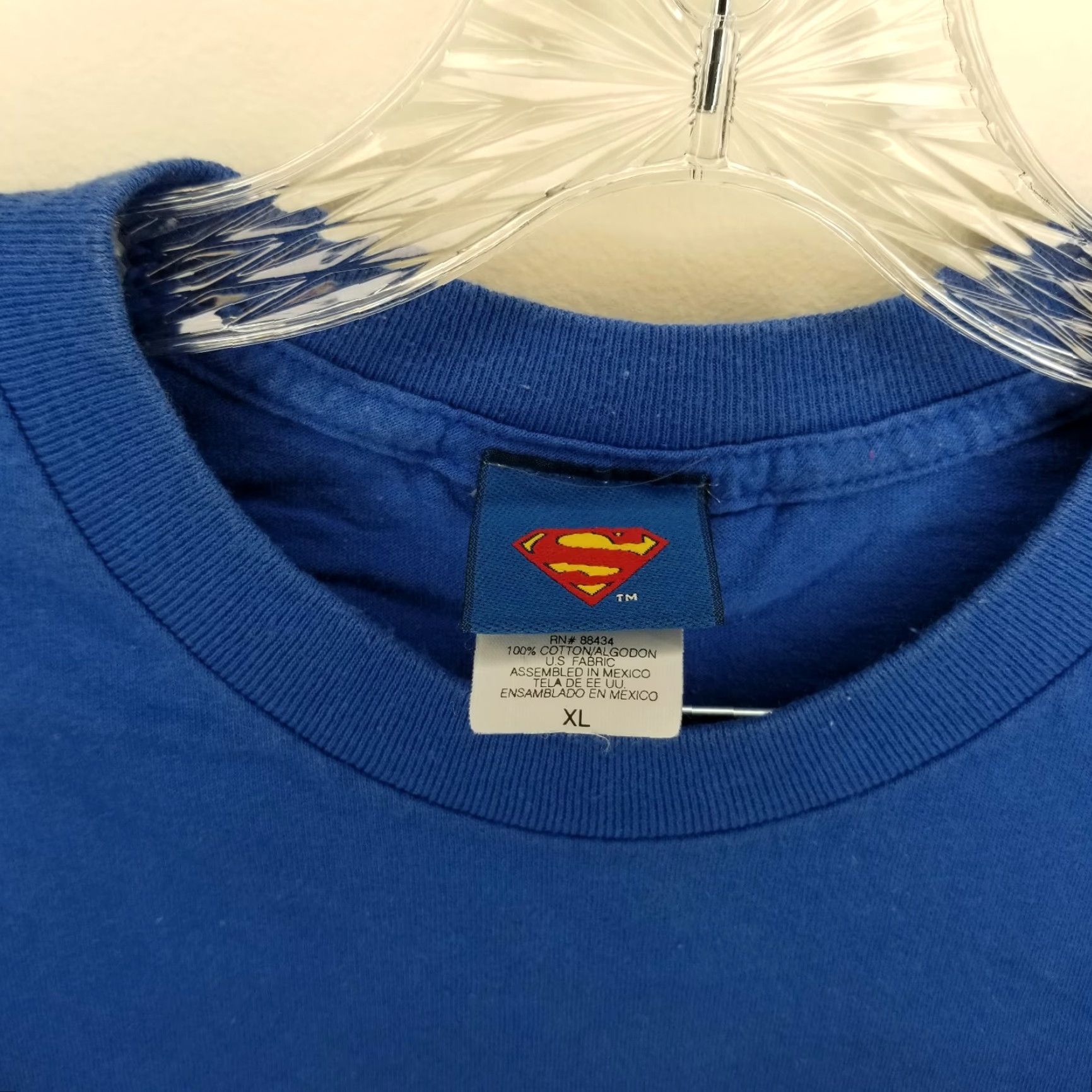 Vintage SUPERMAN Graphic T-Shirt Mens XL Blue Size US XL / EU 56 / 4 - 4 Thumbnail