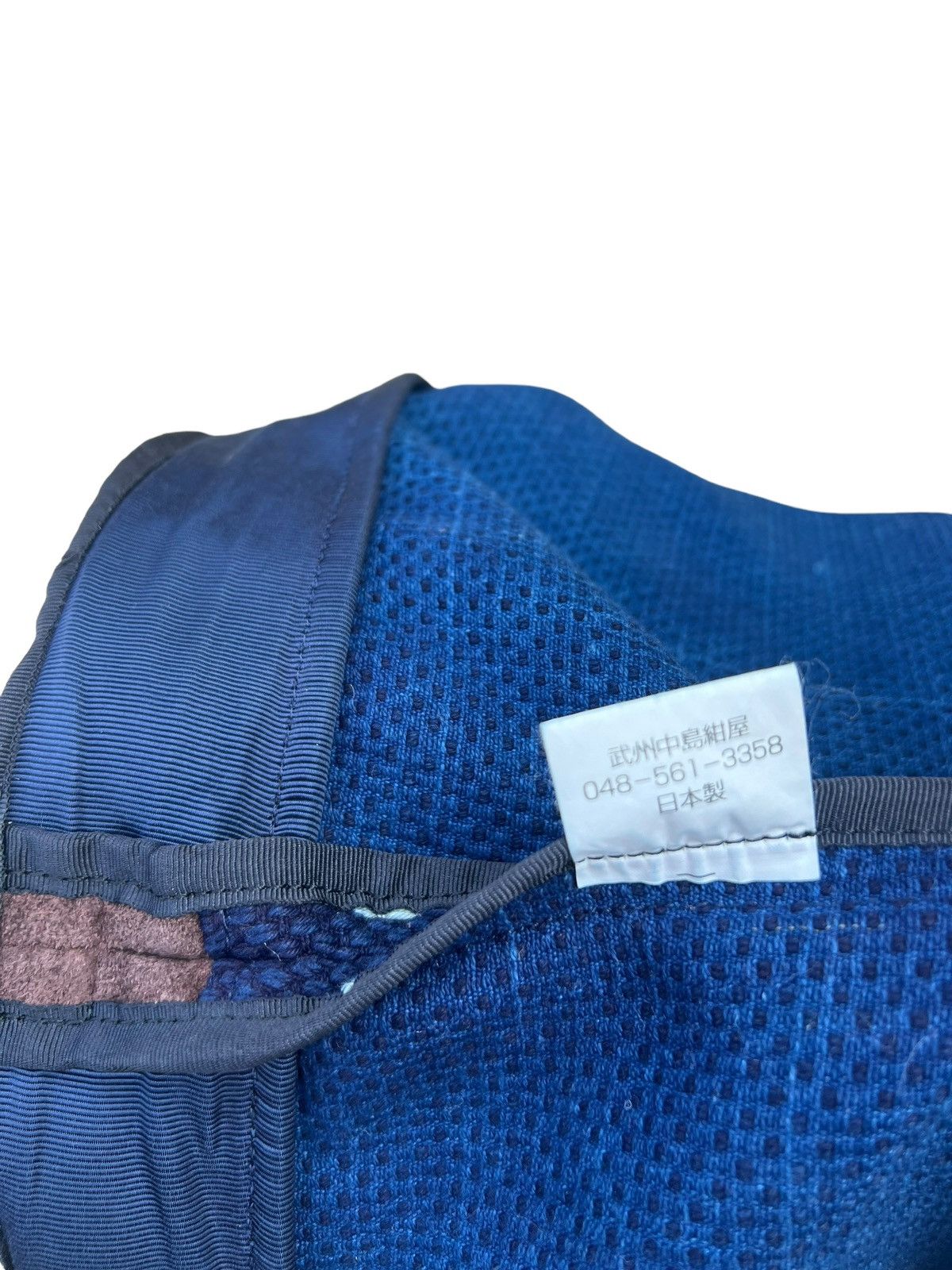 Indigo RARE! Vintage Japan Indigo Sashiko Kendo Suede Leather Bag Size ONE SIZE - 14 Thumbnail
