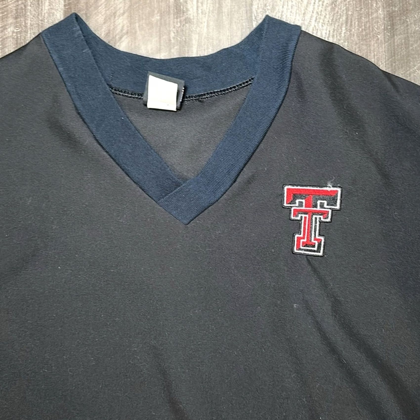 X-LARGE VINTAGE Datrek Texas Tech Red Raiders Pullover Sweatshirt - Black, Large, Men Size US L / EU 52-54 / 3 - 6 Thumbnail