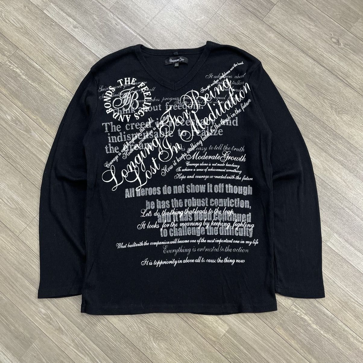 If Six Was Nine 2000s Beaumont Carr Poem Grunge Punk Lgb Style LongSleeve Size US L / EU 52-54 / 3 - 1 Thumbnail