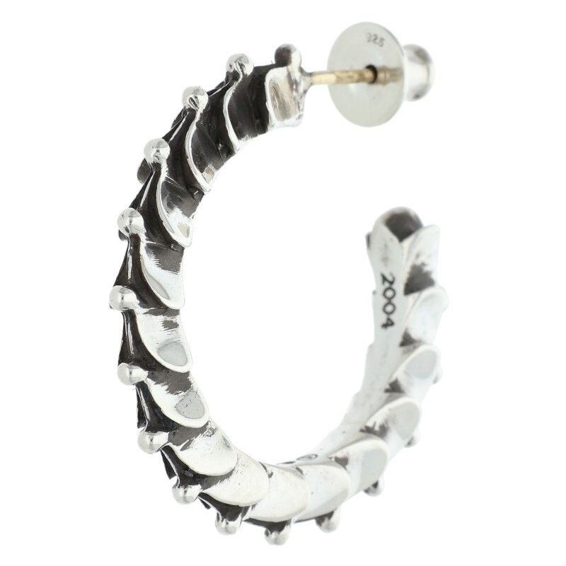 Chrome Hearts Chrome Hearts Crosstail Hoop Silver Earring Size ONE SIZE - 1 Thumbnail