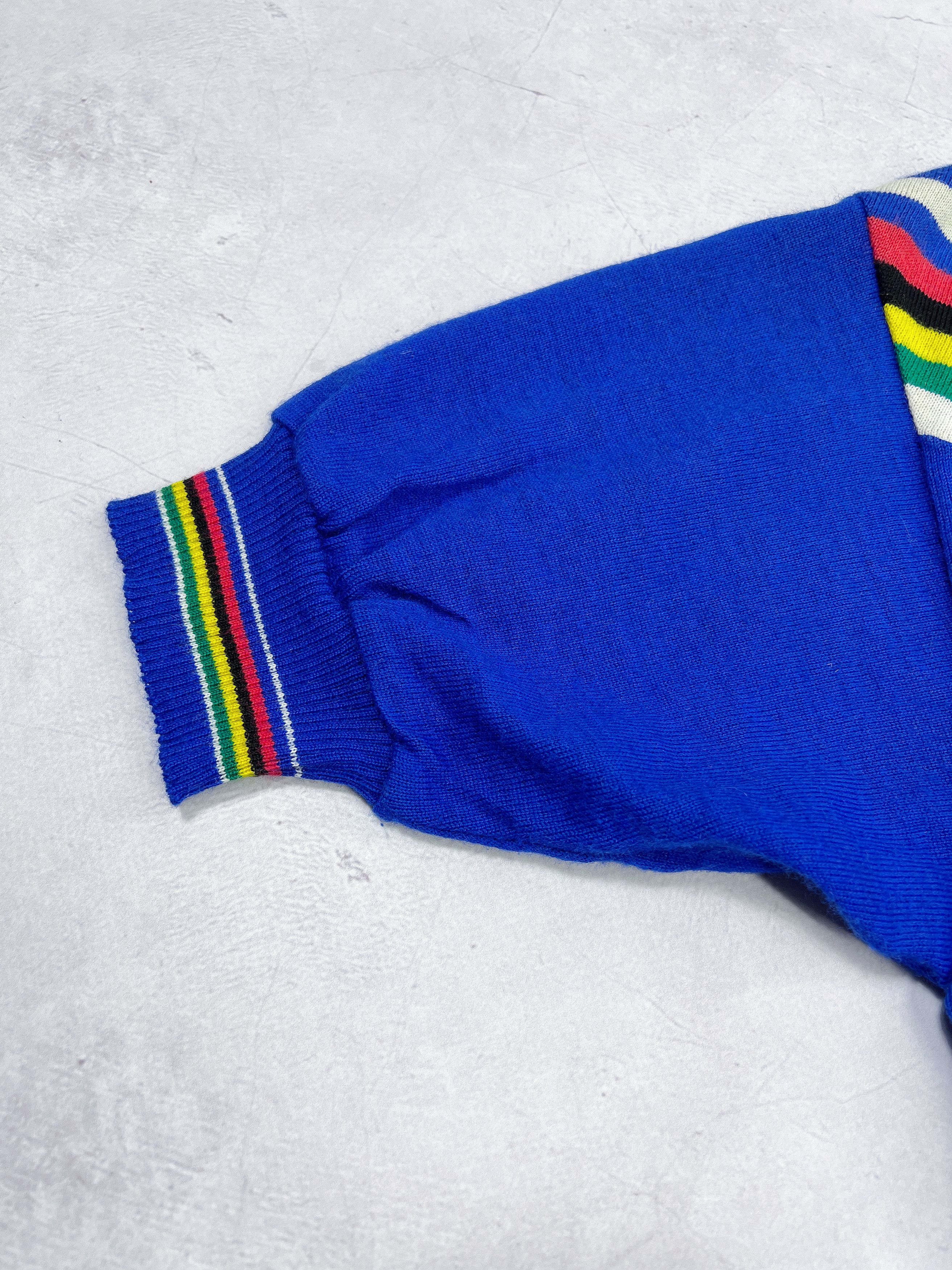 Sports Specialties × Vintage 80s Rainbow Сycling Jersey Italy Team Moa Sport Size US S / EU 44-46 / 1 - 7 Thumbnail